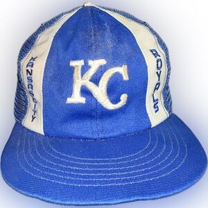 Rare Vintage Annco MLB Mesh Trucker‎ Snapback Hat KANSAS CITY ROYALS